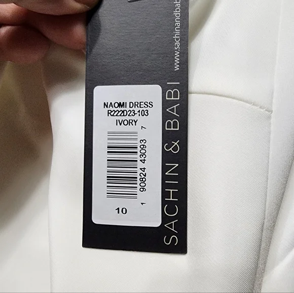 Sachin & Babi Naomi Halter Asymmetric Midi Ivory Dress 10 Wedding Party Formal - Picture 10 of 10